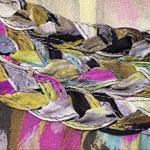 ANTHROPOLOGIE Leifsdottir Rainbow Confetti Silk Ruffle Dress 2 4 XS S RARE HTF! - Picture 6 of 16